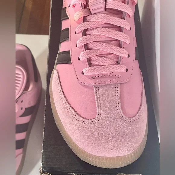 NIB ADIDAS MESSI CLASSIC SAMBA PINK INDOOR LEATHER SOCCER SHOES MENS 10 - Picture 9 of 16